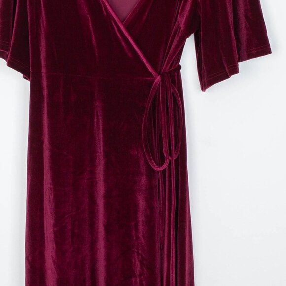 NWT Baltic Born Meghan Velvet Maxi Wrap Dress Size XXXL Red Whimsigoth Fairy - Picture 3 of 11